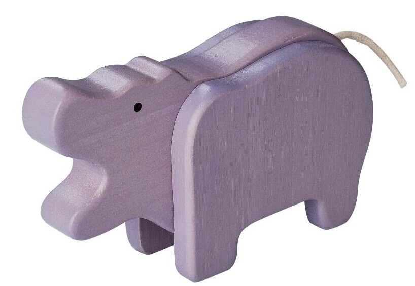Bambusowy hipopotam od 24m-ca (9x4x7cm)
