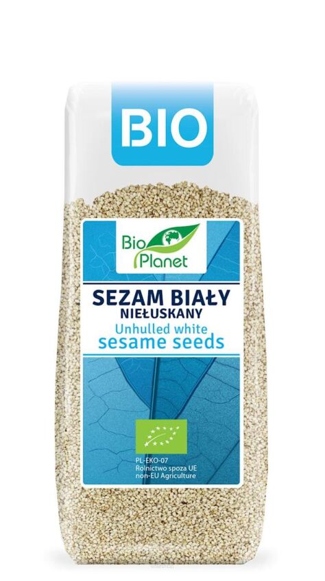 SEZAM BIAŁY NIEŁUSKANY BIO 200 g - BIO PLANET