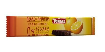 Baton czekolada gorzka z pomarańczami bez dodatku cukru 35 g - Torras
