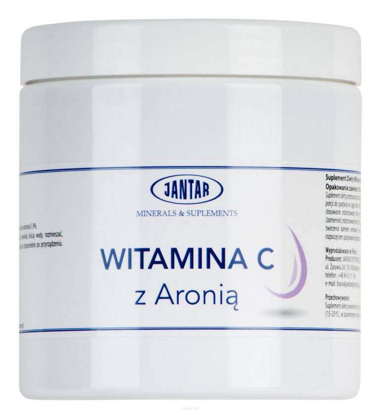 WITAMINA C Z ARONIĄ W PROSZKU (1000 mg) 500 g - JANTAR