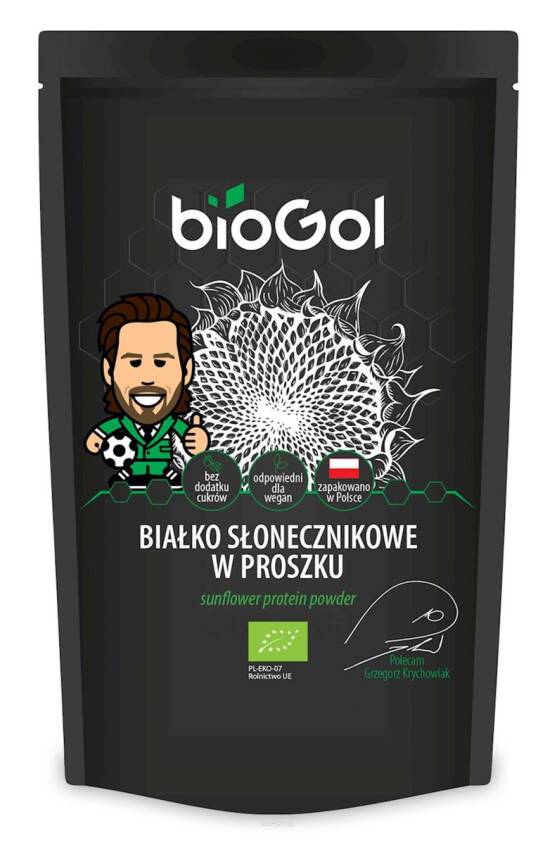 BIAŁKO SŁONECZNIKOWE W PROSZKU BIO 500 g - BIOGOL