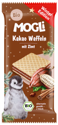 WAFELKI Z KREMEM KAKAOWO - CYNAMONOWYM BIO 15 g - MOGLI (PRODUKT SEZONOWY)