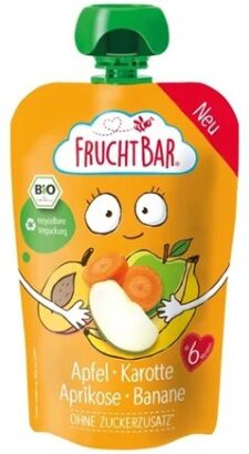 Mus jabłko, marchew, morela, banan powyżej 6 miesięcy BIO 100 g