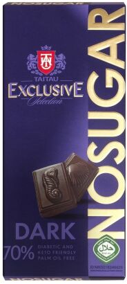 Czekolada gorzka 70% kakao bez cukru, słodzona erytrytolem KETO 100 g