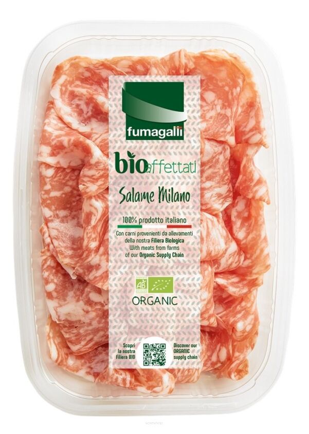 Salami milano- dojrzewające plastry BIO 70 g