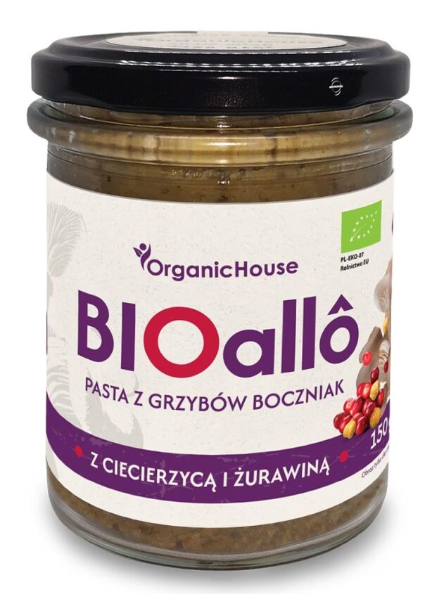 PASTA Z BOCZNIAKÓW Z CIECIERZYCĄ I ŻURAWINĄ BEZGLUTENOWA BIO 180 g - ORGANIC HOUSE