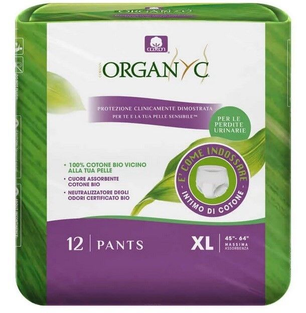 Bielizna chłonna z ekologicznej bawełny do nietrzymania moczu, rozmiar xl, 12szt