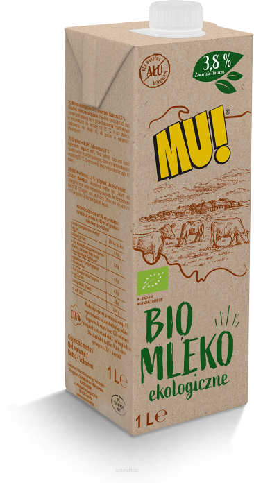 MLEKO MU! UHT (3,8 % TŁUSZCZU) BIO 1 L - WART-MILK