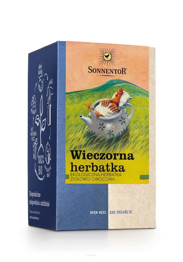 HERBATKA ZIOŁOWO - OWOCOWA WIECZORNA (EVENING TEA) BIO (18 x 1,5 g) 27 g - SONNENTOR