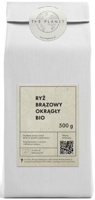 RYŻ BRĄZOWY OKRĄGŁY BIO 500 g - THE PLANET