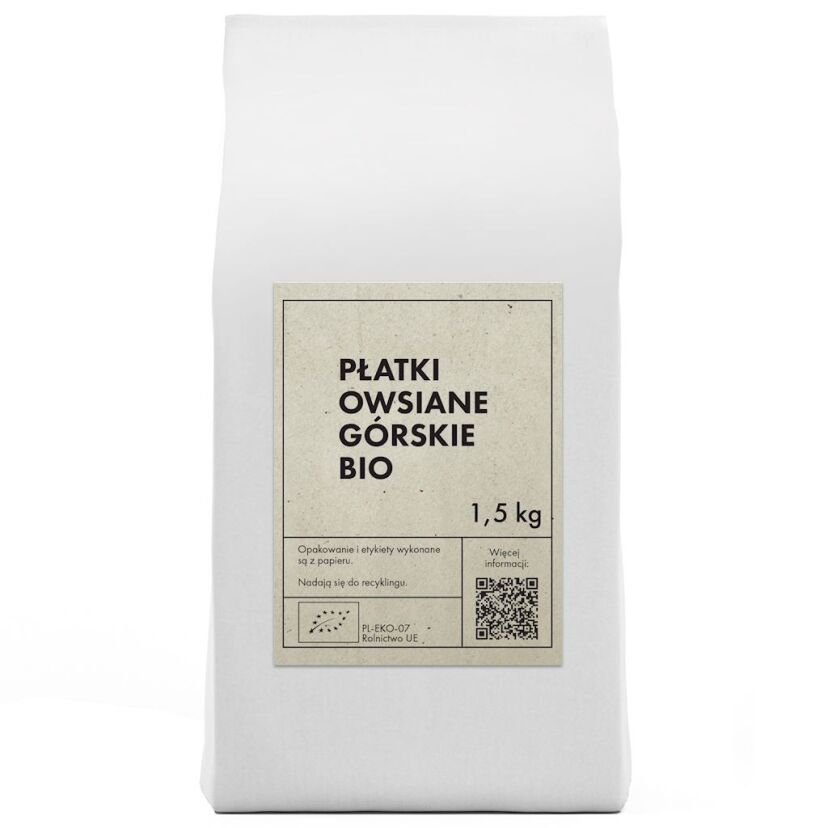 PŁATKI OWSIANE GÓRSKIE BIO 1,5 kg - THE PLANET
