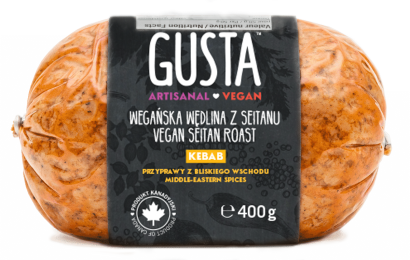 Wegańska wędlina z seitanu KEBAB przyprawy z bliskiego wschodu 400g - GUSTA