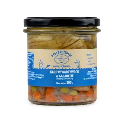 KARP W WARZYWACH W GALARECIE BEZGLUTENOWY 300 g - SMOLIN FISH