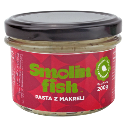PASTA Z MAKRELI WĘDZONEJ ŚRÓDZIEMNOMORSKA BEZGLUTENOWA 200 g - SMOLIN FISH (NA ZAMÓWIENIE)