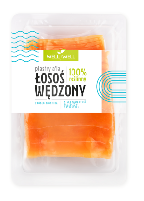 ŁOSOŚ WĘDZONY ROŚLINNY PLASTRY 100 g - WELL WELL