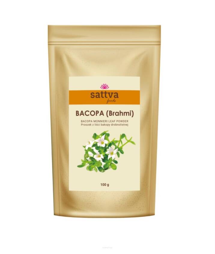 BAKOPA DROBNOLISTNA (BRAHMI) W PROSZKU 100 g - SATTVA