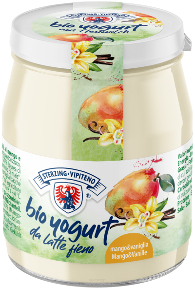 JOGURT MANGO - WANILIA Z MLEKA SIENNEGO BIO 150 g - STERZING-VIPITENO