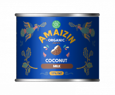 COCONUT MILK - NAPÓJ KOKOSOWY BEZ GUMY GUAR (17 % TŁUSZCZU) BIO 200 ml - AMAIZIN