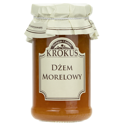 DŻEM MORELOWY O OBNIŻONEJ ZAWARTOŚCI CUKRU BEZGLUTENOWY 235 g - KROKUS