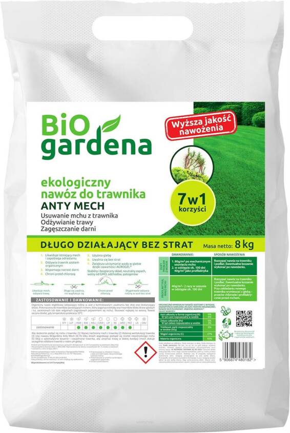 NAWÓZ DO TRAWNIKÓW ANTY MECH ECO 8 kg - BIO GARDENA