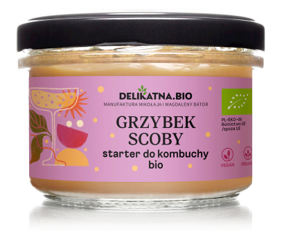 GRZYBEK SCOBY STARTER DO KOMBUCHY BIO 150 g - DELIKATNA (ZAKWASOWNIA)