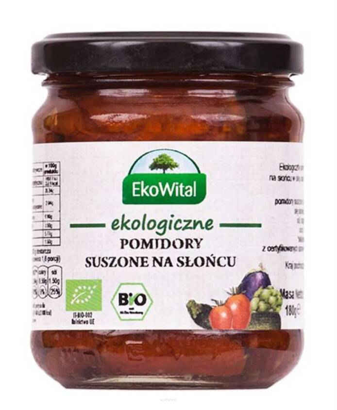 Pomidory suszone na słońcu w oleju BIO 180 g