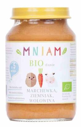 Danie marchewka-ziemniak-wołowina od 5 miesiąca BIO 190 g MNIAM