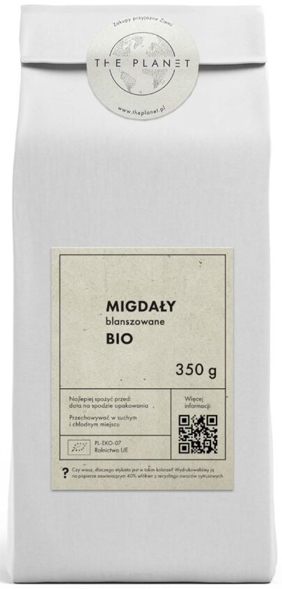 MIGDAŁY BLANSZOWANE BIO 350 g - THE PLANET