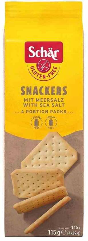 Snackers- krakersy z solą morską BEZGL. 115 g