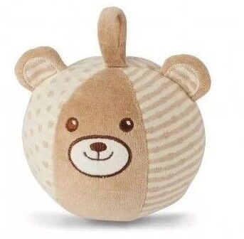 Bawełniana przytulanka kulka miś od 0m-ca (12cm) gots