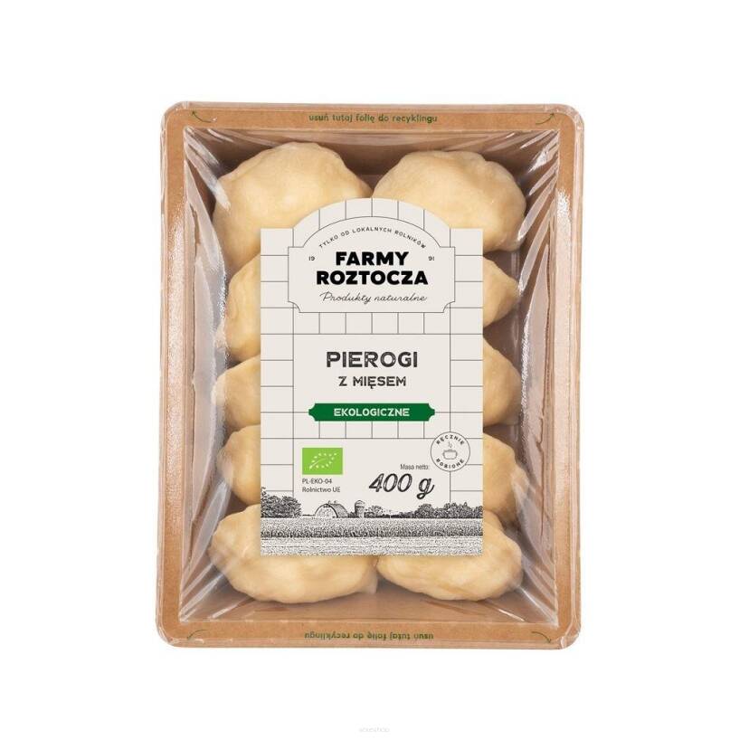 PIEROGI Z MIĘSEM BIO 400 g - FARMY ROZTOCZA (NA ZAMÓWIENIE)