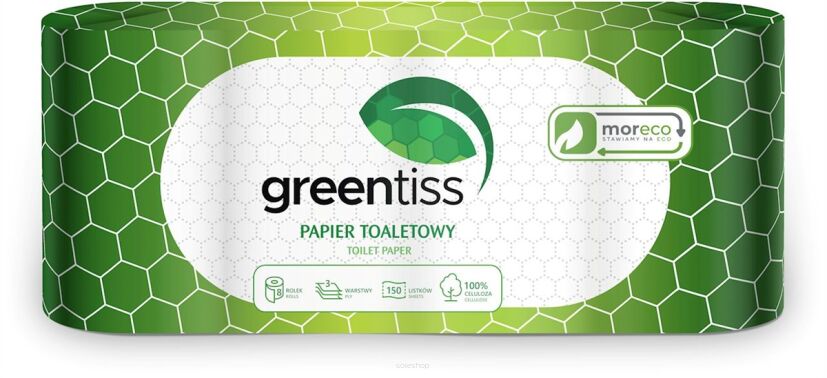 PAPIER TOALETOWY 8 ROLEK - GREENTISS