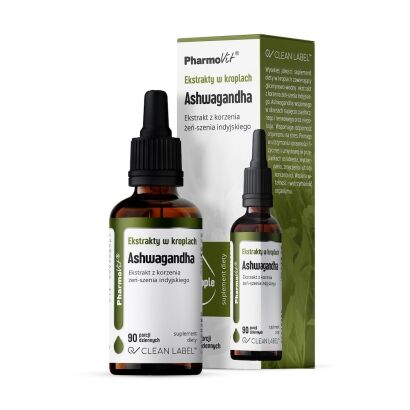 Ekstrakty w kroplach Ashwagandha 30 ml | Clean Label Pharmovit