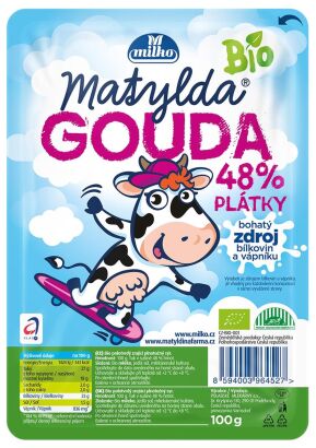 Ser gouda w plastrach 48% tł. BIO 100 g