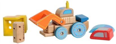 Drewniany samochodzik 3 w 1 od 18m-ca (13.5x9x9cm) fsc