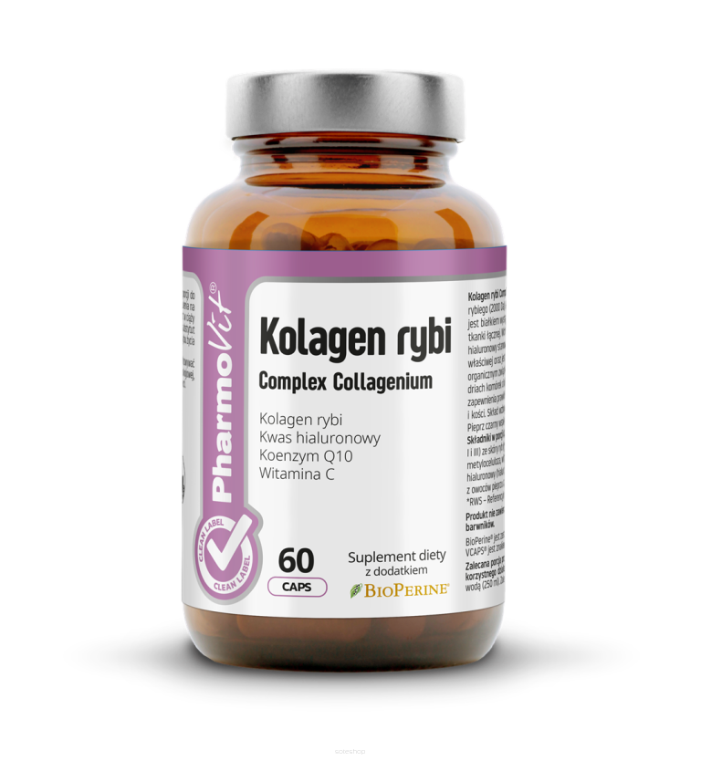 Kolagen rybi Complex Collagenium 60 kaps Vcaps® | Clean label Pharmovit