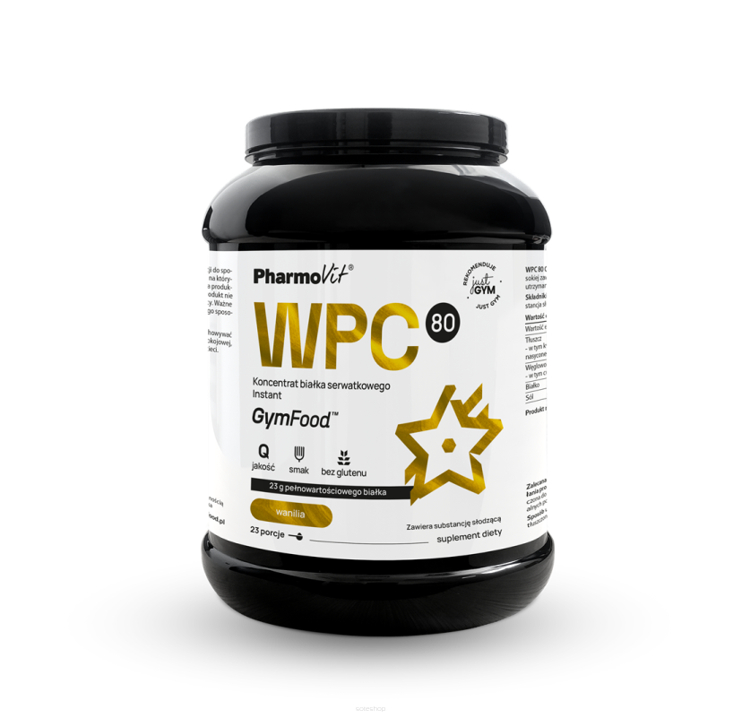 WPC 80 Koncentrat białka serwatkowego Instant (wanilia) 700 g | GymFood Pharmovit