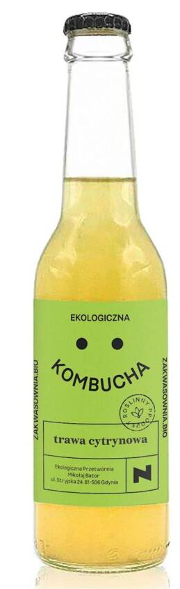 KOMBUCHA Z TRAWĄ CYTRYNOWĄ BIO 270 ml - ZAKWASOWNIA