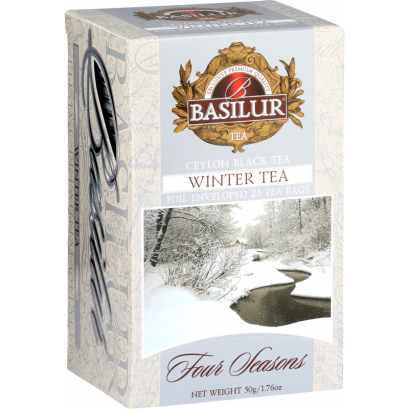 Herbata czarna cejlońska o smaku żurawiny Winter Tea  w saszetkach 25x2g Basilur