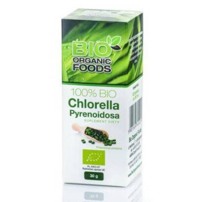 Chlorella 100% BIO  80 gram 320 tabletek po 250 mg Bio Organic Foods PROMOCJA!