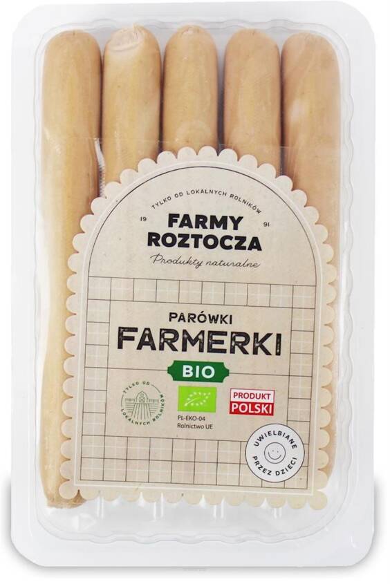 PARÓWKI FARMERKI BIO 250 g - FARMY ROZTOCZA (Z PÓŁKI)