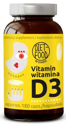 WITAMINA D3 100 µg (4000 j.m) 180 KAPSUŁEK - DIET-FOOD