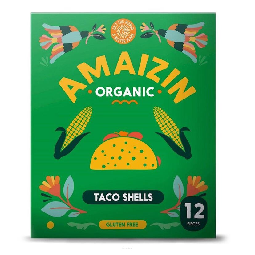 MUSZLE TACO BEZGLUTENOWE BIO 150 g (12 szt.) - AMAIZIN