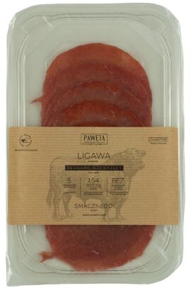 LIGAWA WOŁOWA DOJRZEWAJĄCA PLASTRY BEZGLUTENOWA 65 g - PAWĘTA