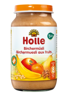 DESEREK MUSLI Z OWOCAMI BEZ DODATKU CUKRÓW PO 8 MIESIĄCU DEMETER BIO 220 g (SŁOIK) - HOLLE