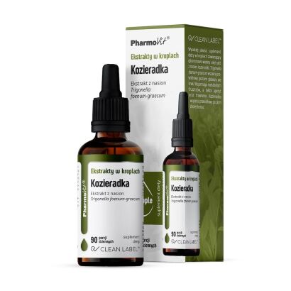 Ekstrakty w kroplach Kozieradka 30 ml | Clean Label Pharmovit