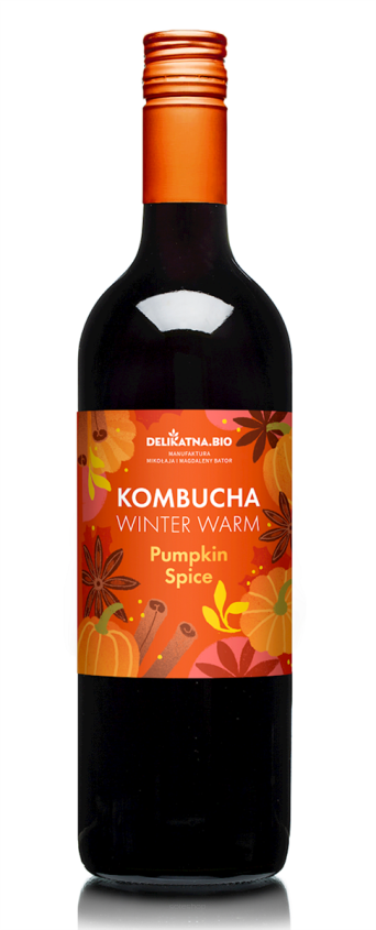 KOMBUCHA WINTER WARM PUMPKIN SPICE 700 ml - DELIKATNA (ZAKWASOWNIA)