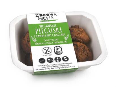 CIASTKA PIEGUSKI Z KAWAŁKAMI CZEKOLADY BEZGLUTENOWE 140 g - ZDROWA MICHA (NA ZAMÓWIENIE)