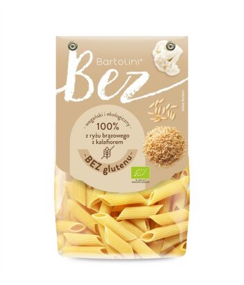 Makaron bezglutenowy z ryżu brązowego penne BIO 250 g - Bartolini