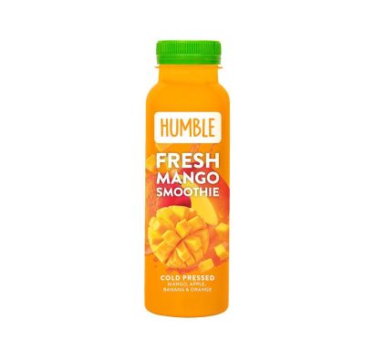 SMOOTHIE JABŁKO - MANGO - BANAN - POMARAŃCZA TŁOCZONE NA ZIMNO 250 ml - HUMBLE